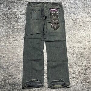 NWT Billabong Skinny Jeans Mens 36x32 Blue Low Rise Grunge Skater Vintage Y2K